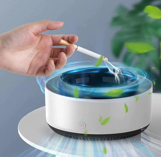 Scrumiera electrica cu aspiratie