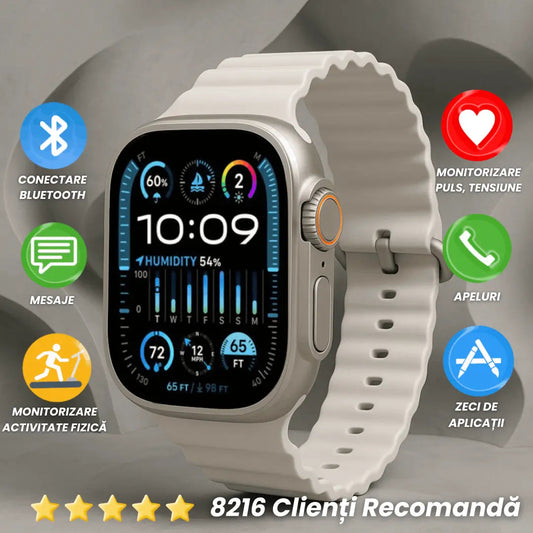 Ceas SmartWatch +Încarcator Wireles